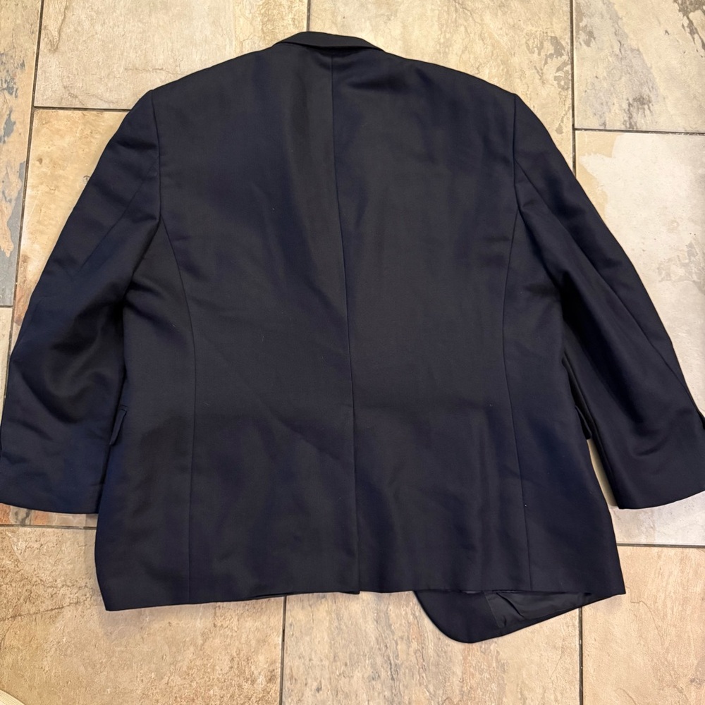 Jos. A Bank Dark Blue Suit‎ Jacket Blazer Silk and Camelhair Size 48R - Picture 5 of 5